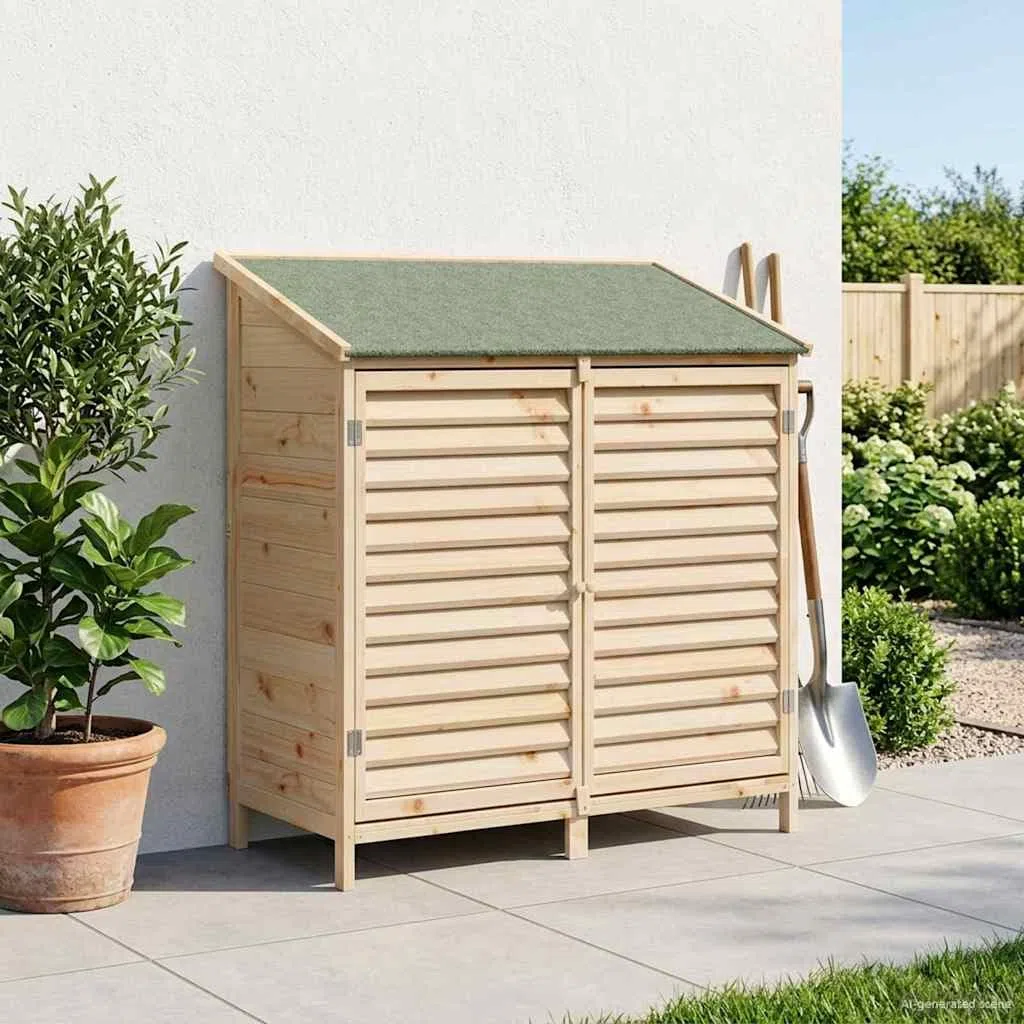 vidaXL Shed ogrodowy naturalny 106 x 56 x 113,5 cm Drewno Świerkowe