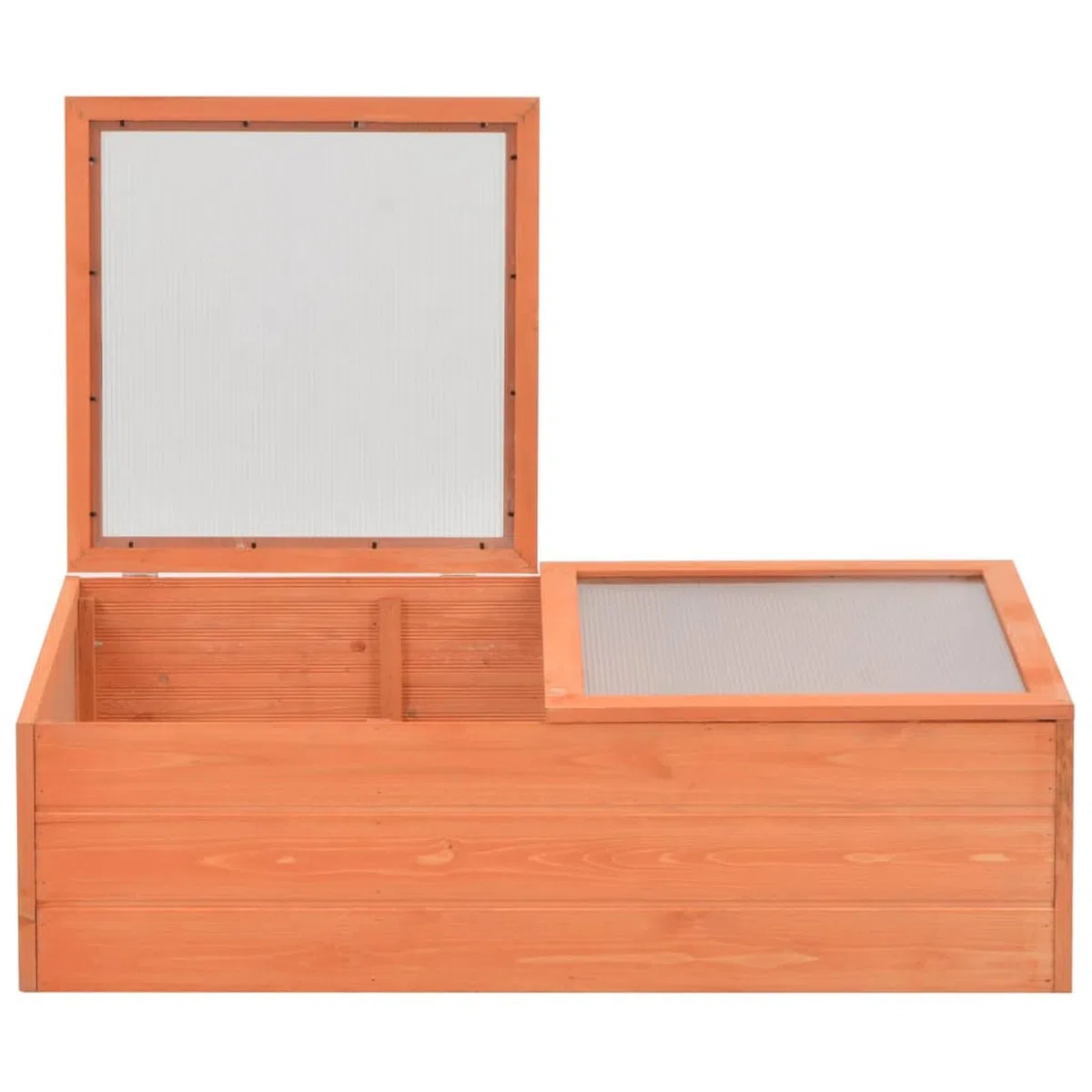 Inspekt 100 x 50 x 34 cm, z drewna i płyty PC, wytrzymała szklarnia z pokrywą na zawiasach, idealna do ochrony przed mrozem młodych roślin na wiosnę