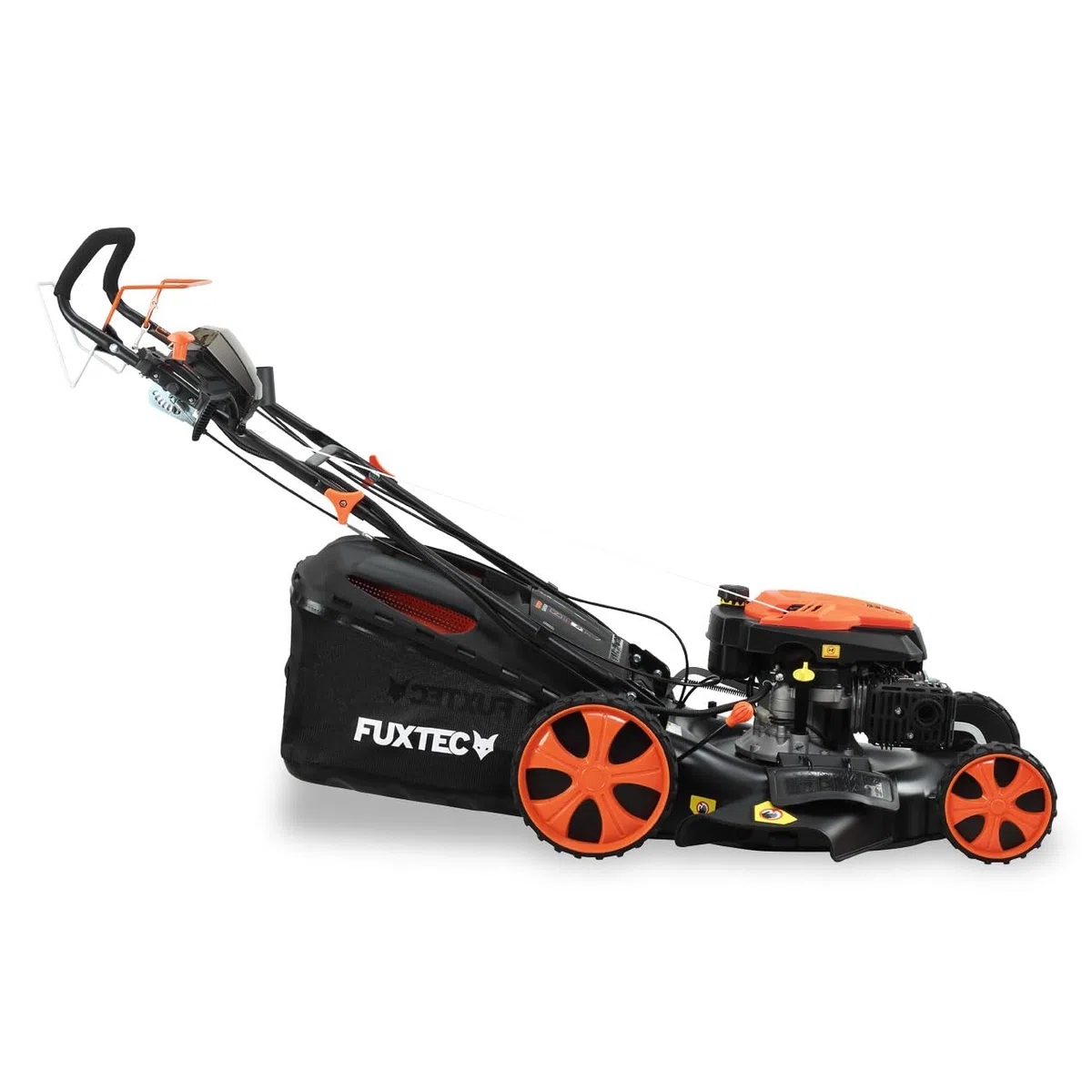 FUXTEC kosiarka benzynowa 53cm, 196ccm, 3,9kW, 42kg, FX-RM5396eS-PRO | Napęd regulowany • rozruch elektryczny • wyrzut boczny • funkcja mulczowania • wysokość koszenia 25 do 75 mm • kosz 70 L