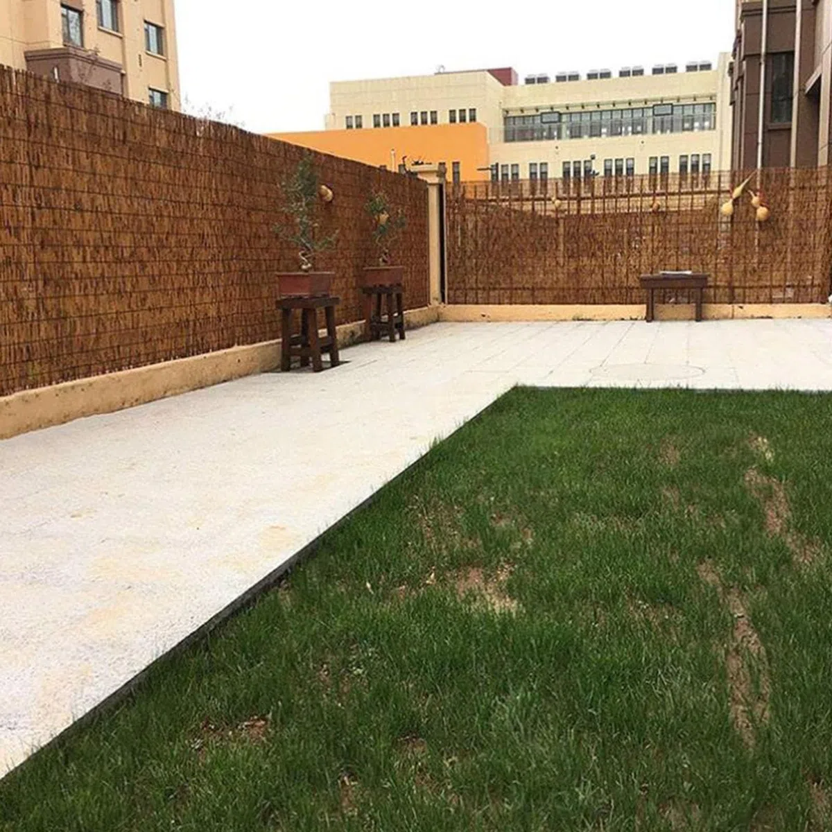 Bambusowa rolka do ogrodzenia prywatności, 1 x 10 m, wysokie ogrodzenie na podwórko, basen, roślinę, podwórko, ogród, balkon, przyjazna dla środowiska, łatwa instalacja i konserwacja