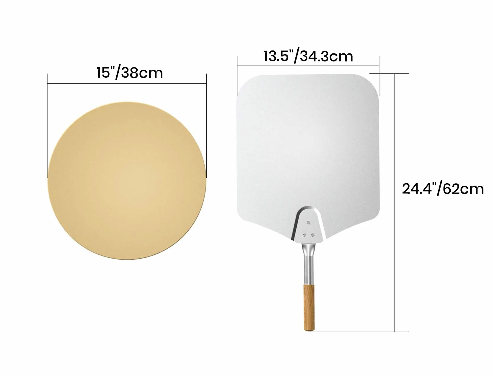 onlyfire Zestaw pierścieni do pizzy ze stali nierdzewnej 57 cm