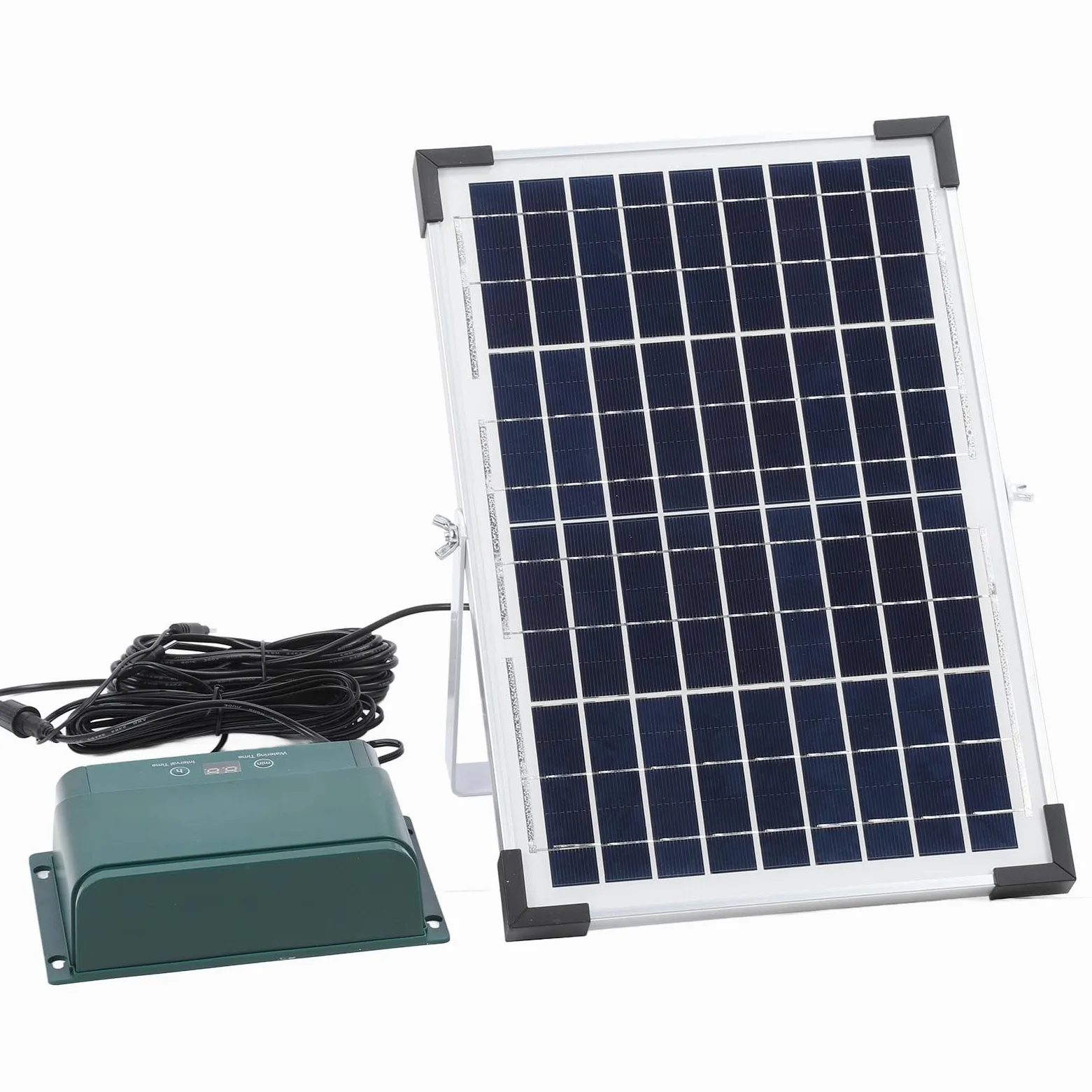 Zestaw do Nawadniania Kropelkowego, Wodoodporny, Regulowany Panel Słoneczny 18 V, 10 W, System Automatycznego Nawadniania z Zegarem i Czujnikiem Poziomu Wody, do Użytku W