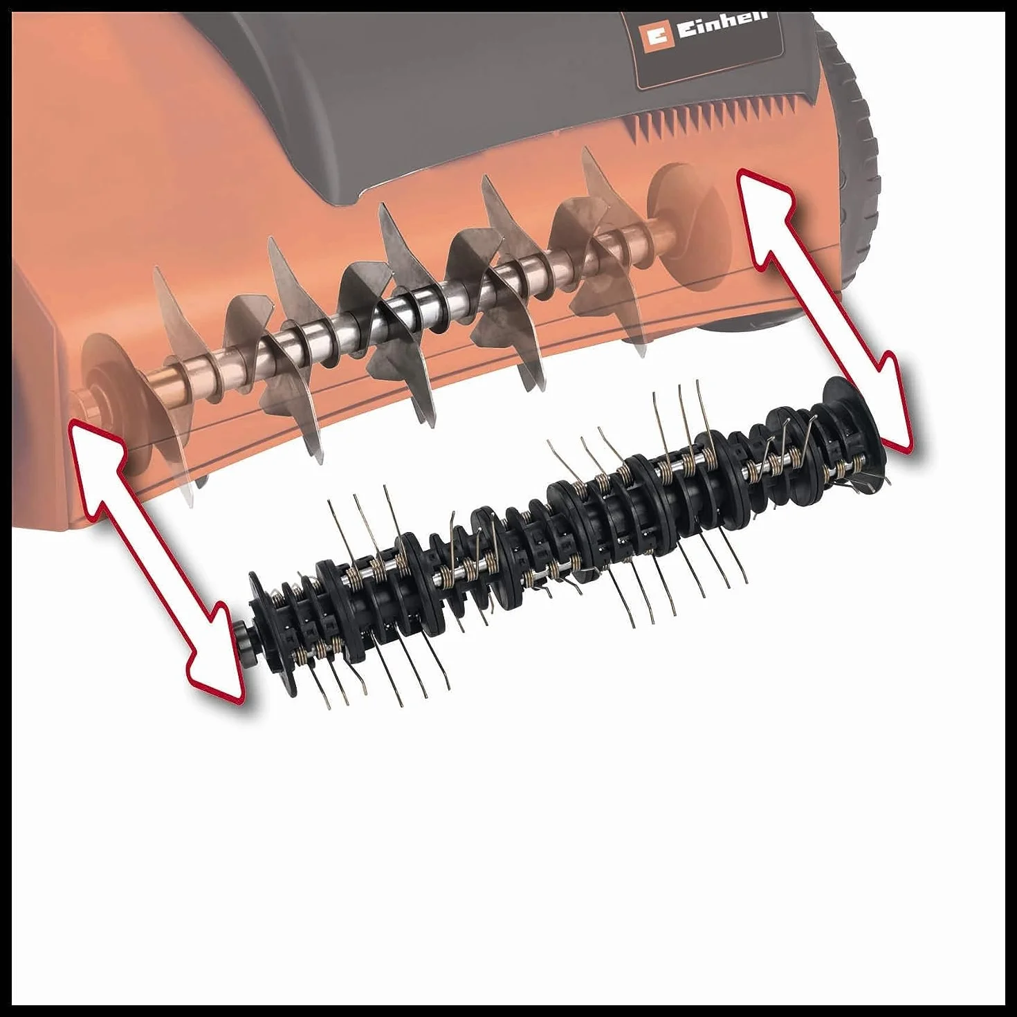 Einhell 3420520 Wertykulator, 1400 W, 230 V, Czarny/Czerwony, ‎60 x 46 x 35.5 cm; 12.54 kg, 1 Sztuka