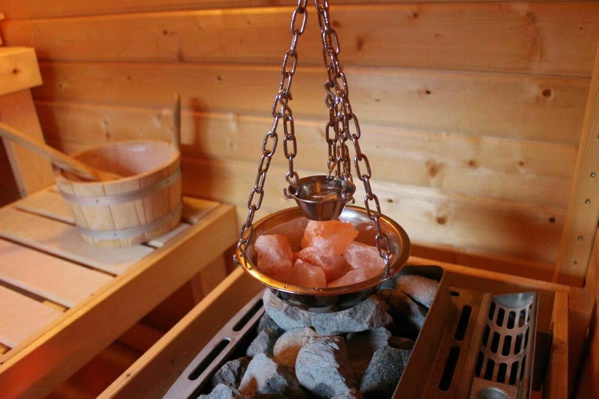 Sauna Parownik doniczka na zioła stal szlachetna do naparowania sauny i spa aromatu - 16 cm, wzór: Miska do sauny z miską parownikiem wraz z akcesoriami