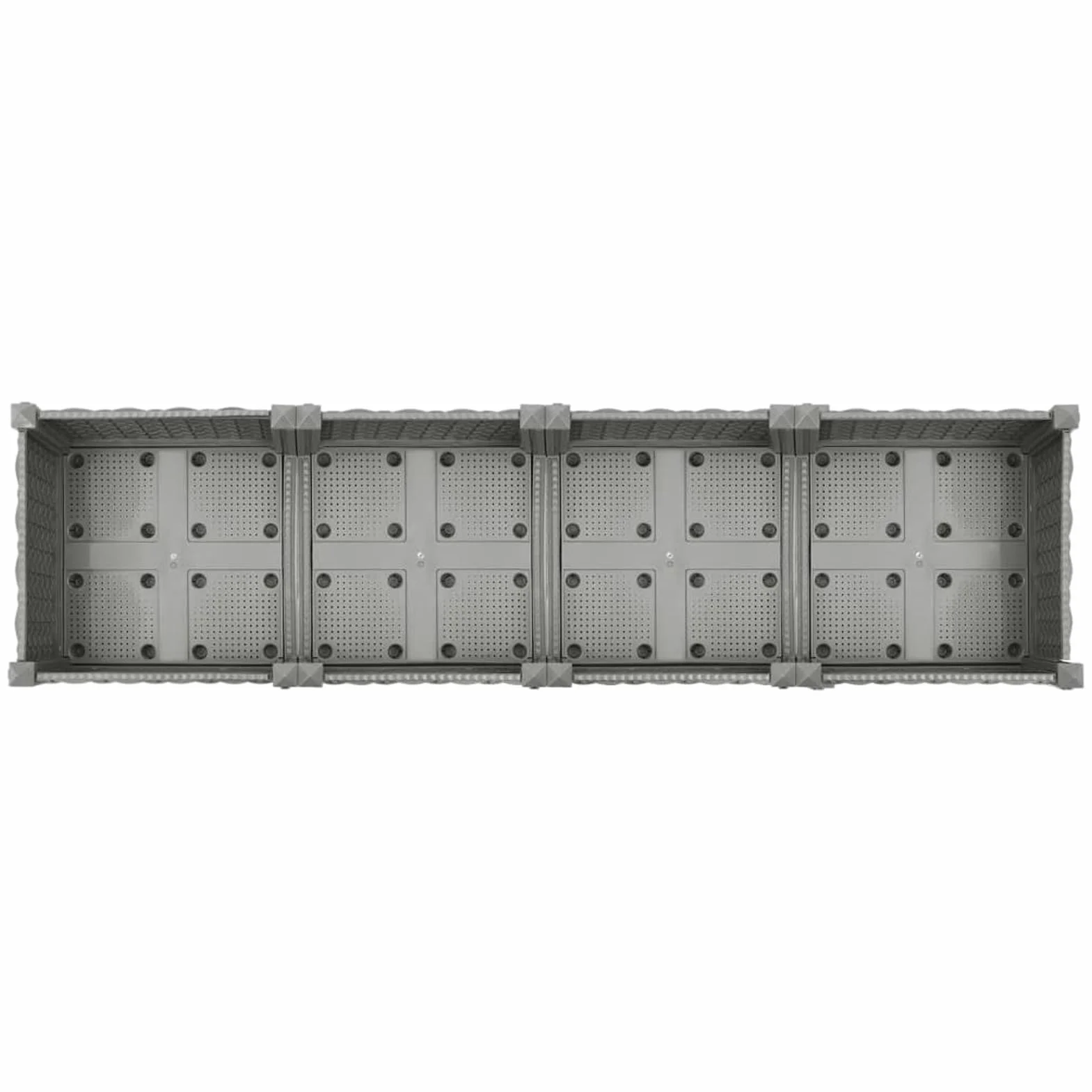 Homgoday Podwyższona grządka 160 x 40 x 23 cm polipropylen jasnoszara