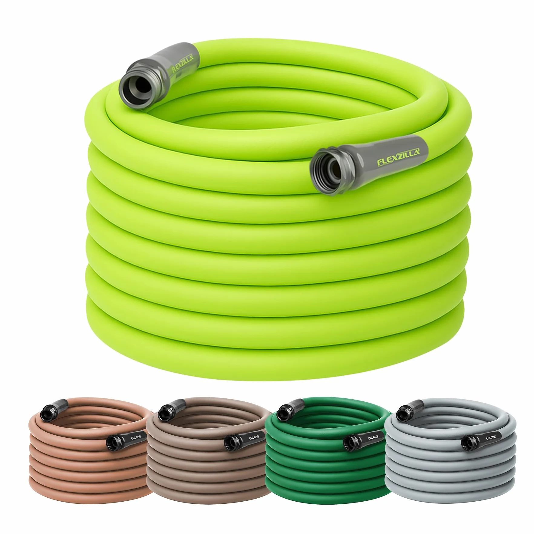 Flexzilla Wąż ogrodowy 5/8 cala x 30 m, wytrzymały, lekki, bezpieczny dla wody pitnej, Zilla - HFZG5100YW-E, zielony