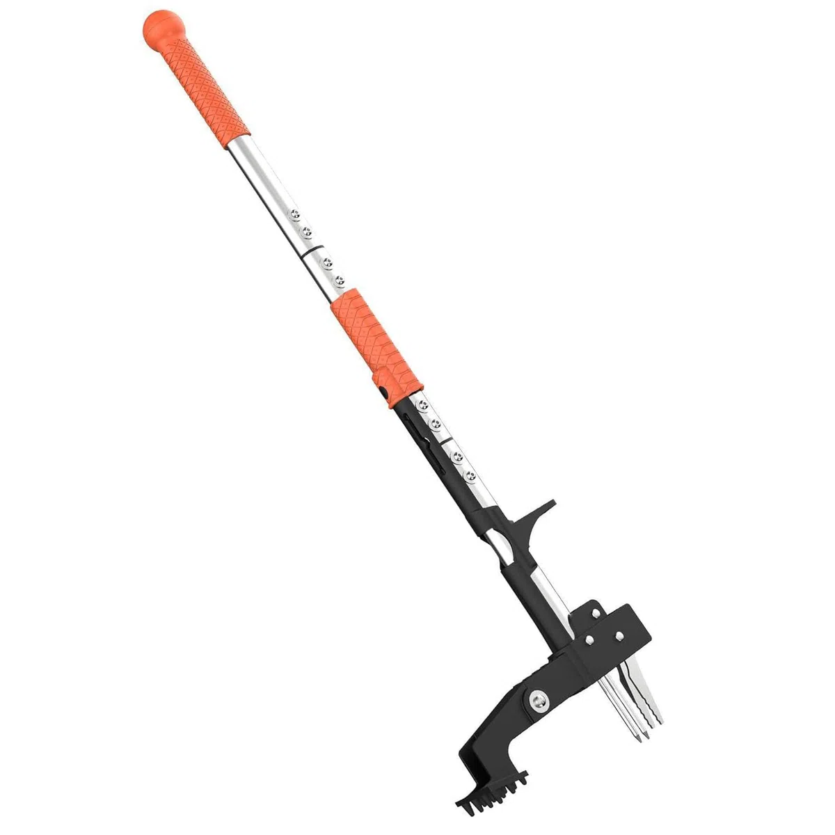 Fafeicy Ściągacz z Ergonomicznym Uchwytem, ​​stojak z 4 Pazurami ze Stali Nierdzewnej do Prac Ogrodniczych, Aluminiowy ściągacz o Długości 39,37 Cala