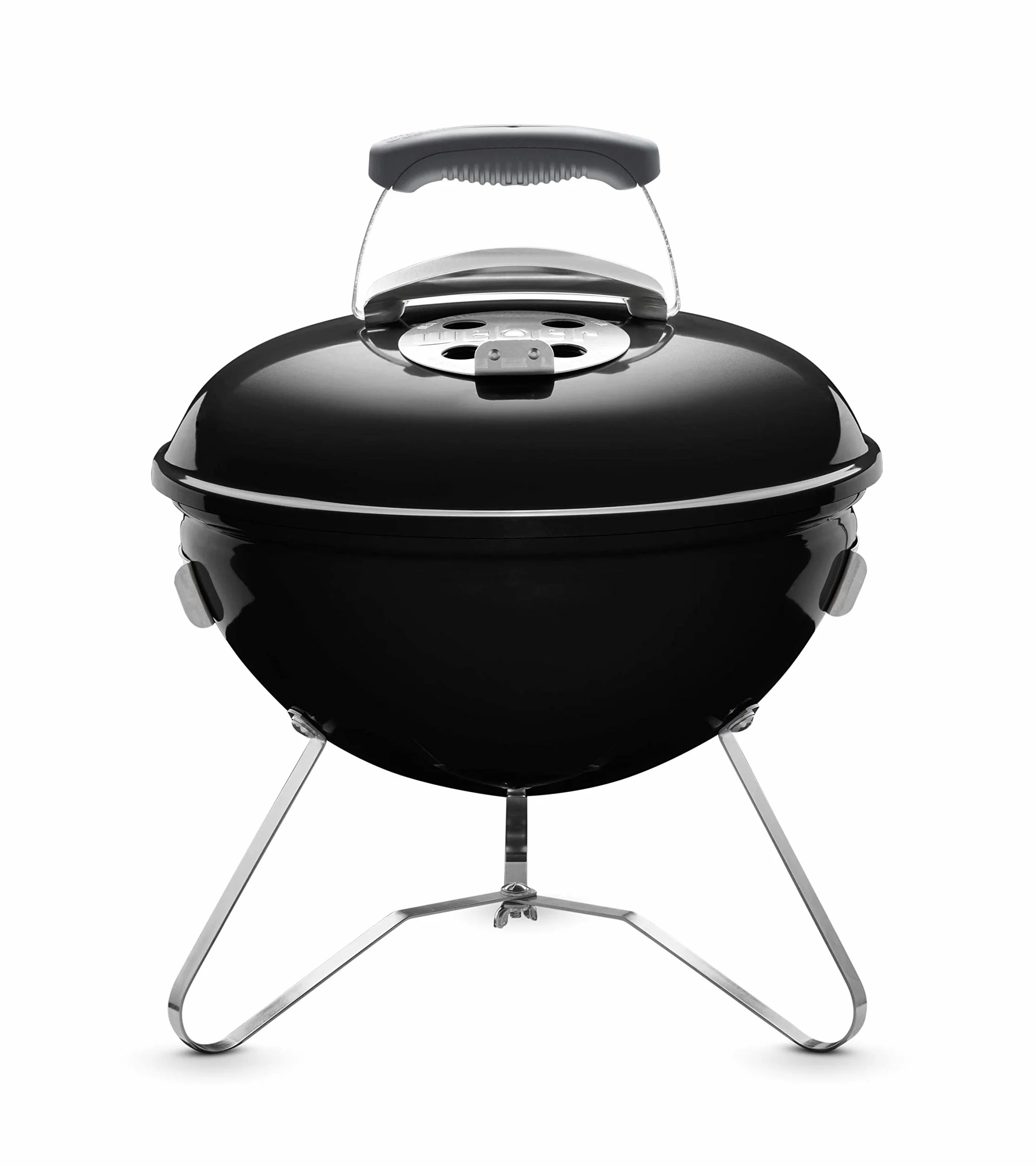 Weber Smokey Joe Original Grill węglowy Ø 37 cm, przenośny grill BBQ z emaliowaną pokrywą - Czarny