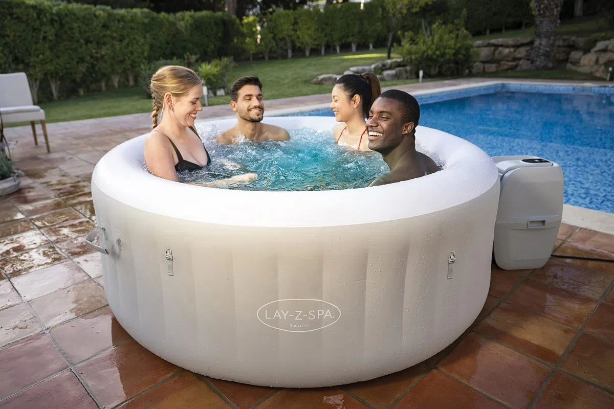 Bestway Lay-Z-Spa Whirlpool Tahiti Airjet, 180 x 66 cm, 2-4 osoby, okrągły, szary