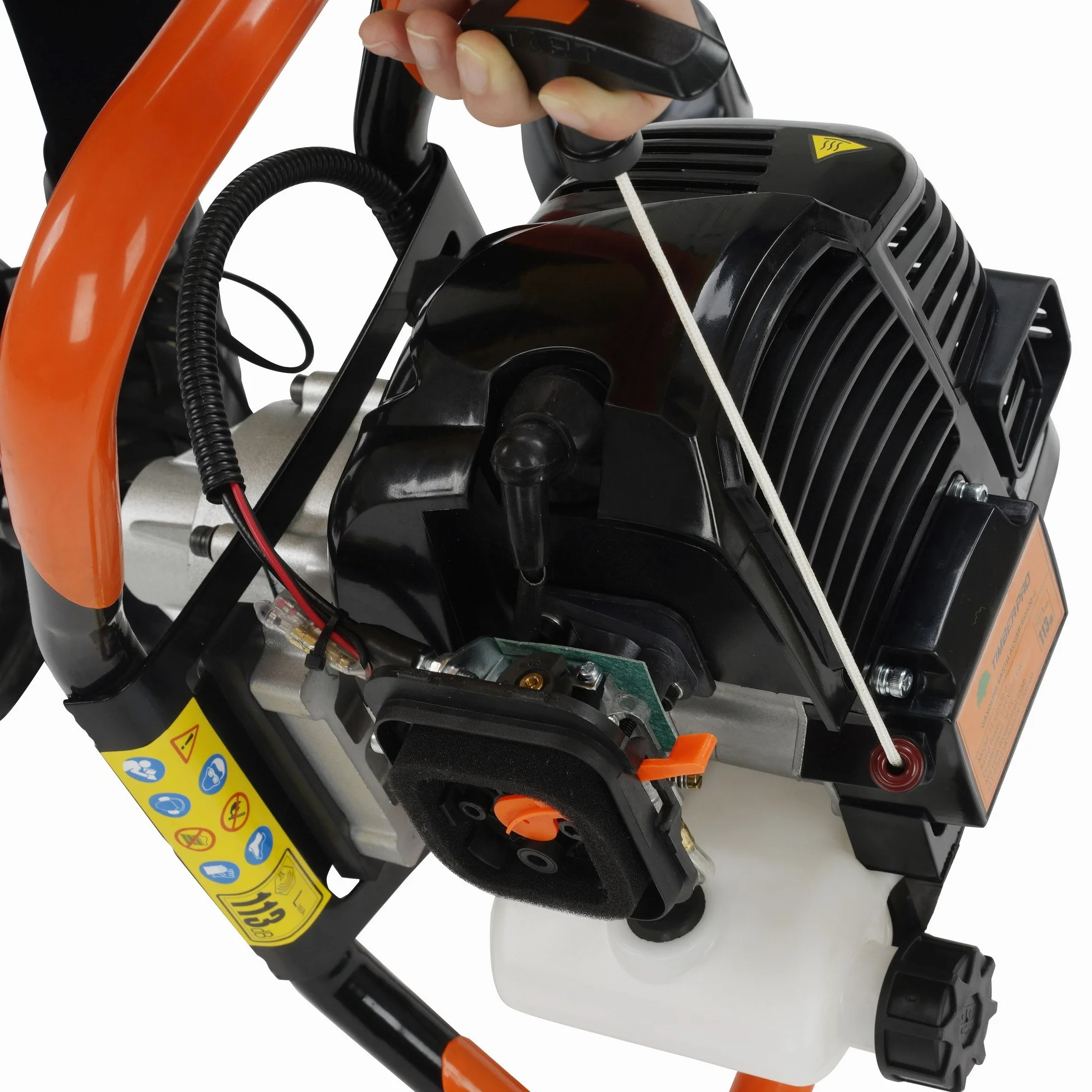 Benzynowy świder ziemny 52CC wiertarka gruntowa 10 cm 15 cm 20 cm przedłużenie