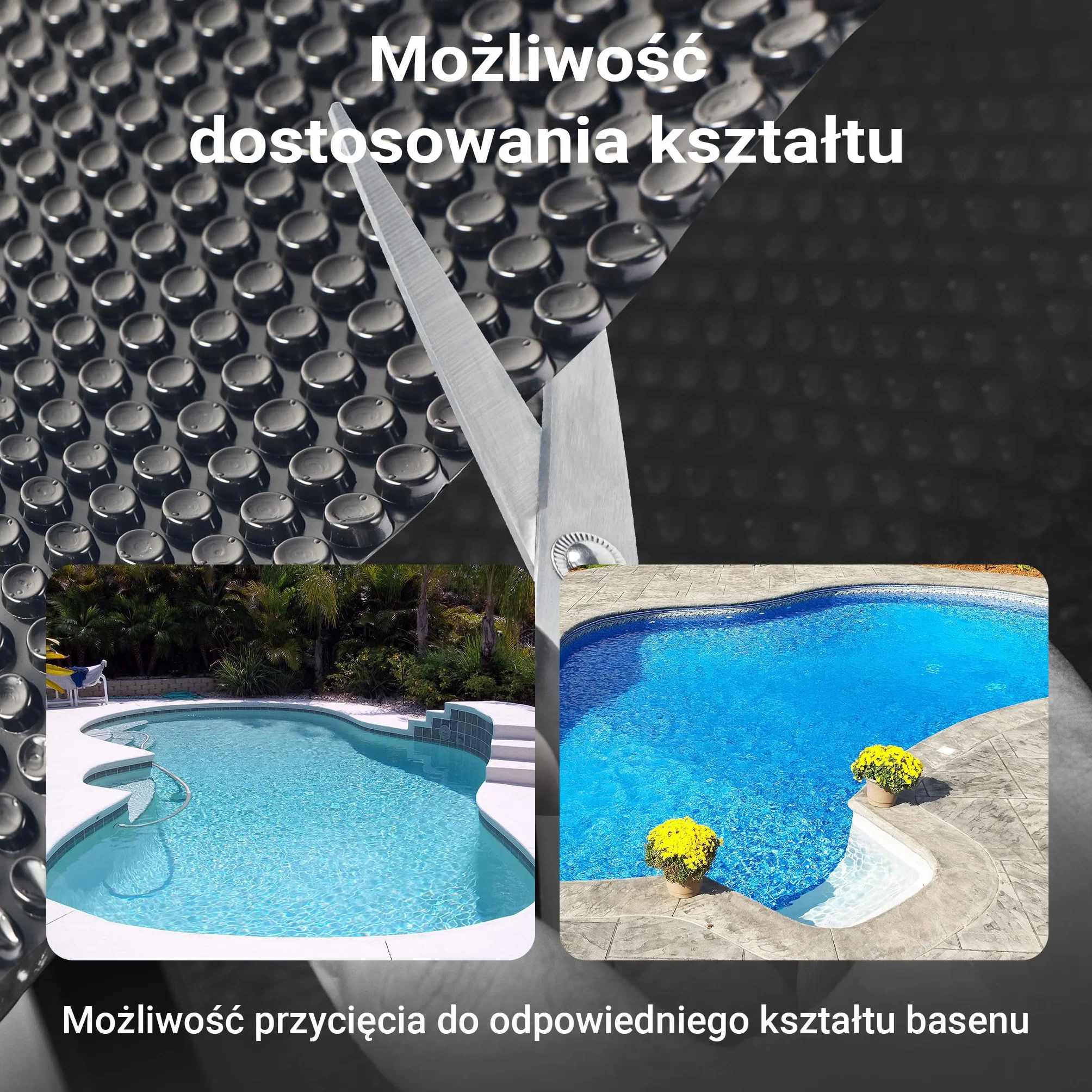 Wiltec Mata solarna do basenu Ø 3,6 m, czarna folia bąbelkowa na basen o grubości 400 µ, okrągła, do podgrzewania wody w basenie