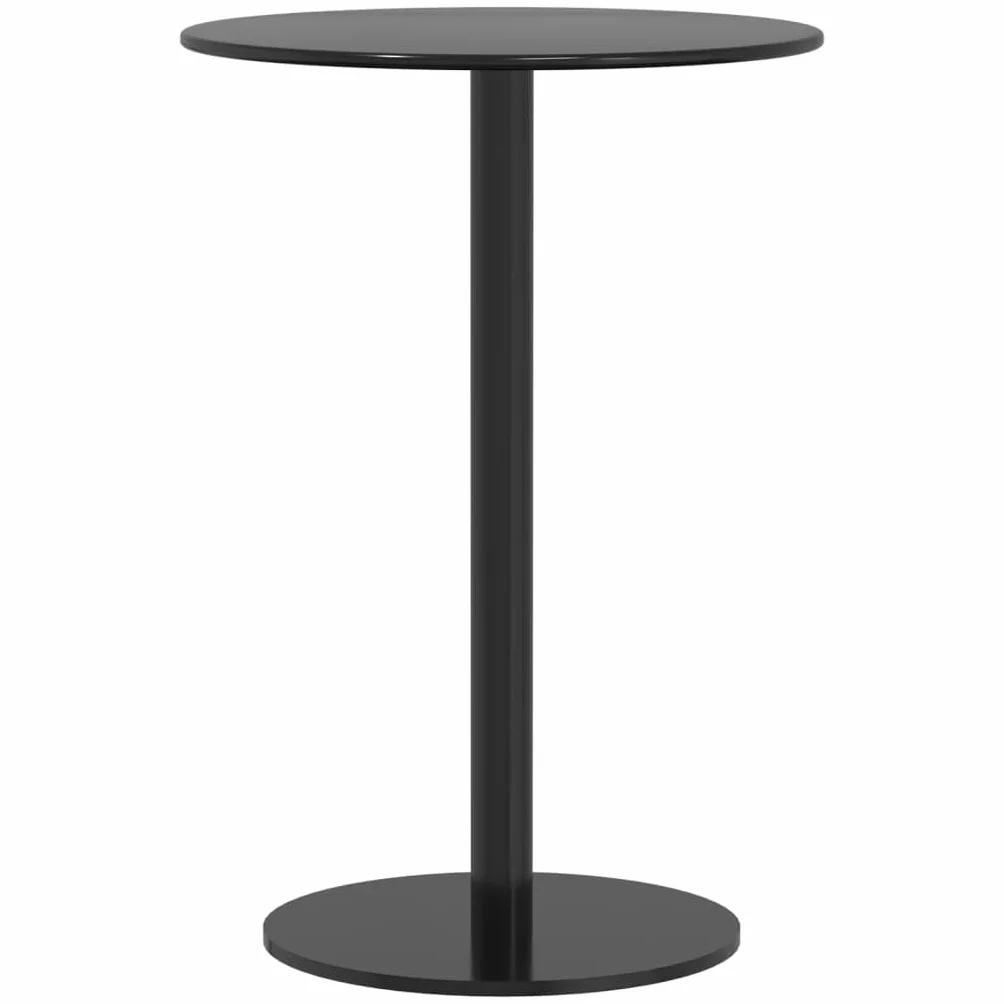 vidaXL Stolik ogrodowy, okrągły, czarny, Ø50x72 cm, stalowy, stolik do ogrodu, metalowy stolik ogrodowy, stolik z metalu, stolik na taras
