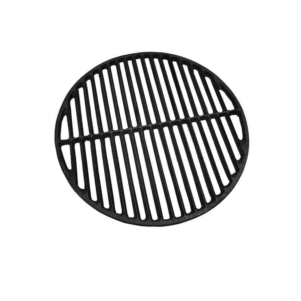 Okrągły żeliwny ruszt do grillowania na węgiel drzewny i gazowy - pasuje do grilli 25-45 cm, trwała czarna siatka do gotowania na świeżym powietrzu, idealna dla entuzjastów grillowania