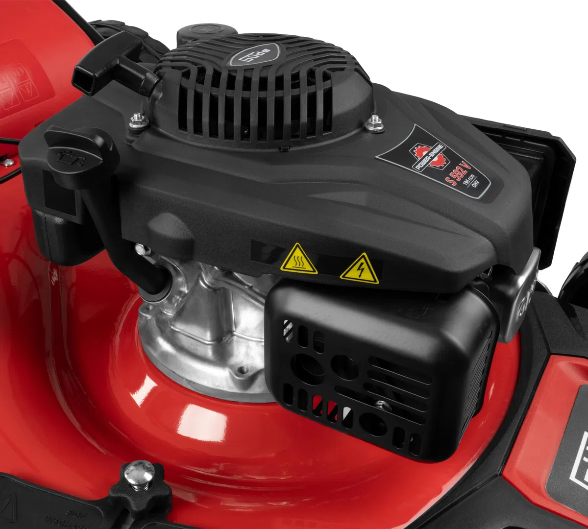 Güde Kosiarka Big Wheeler 554.3 R (silnik 4-suwowy 3,7/5,03 (kW/PS), sprawdzona pod kątem GS, szerokość cięcia 55 cm, worek na trawę 65 l, 6-stopniowa regulacja wysokości koszenia, napęd na tylne