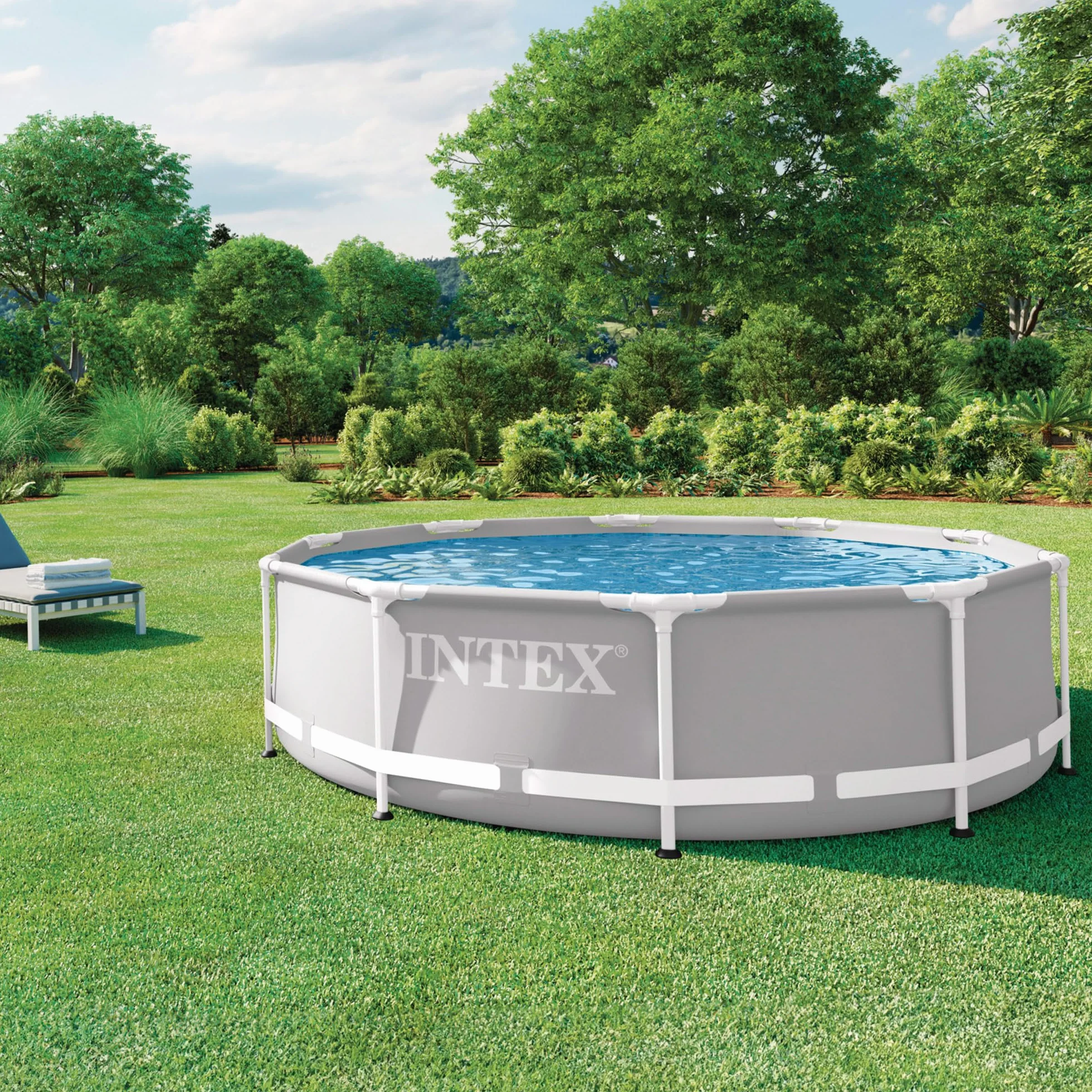Intex Premium Basen Ogrodowy 305 x 76 cm Szary