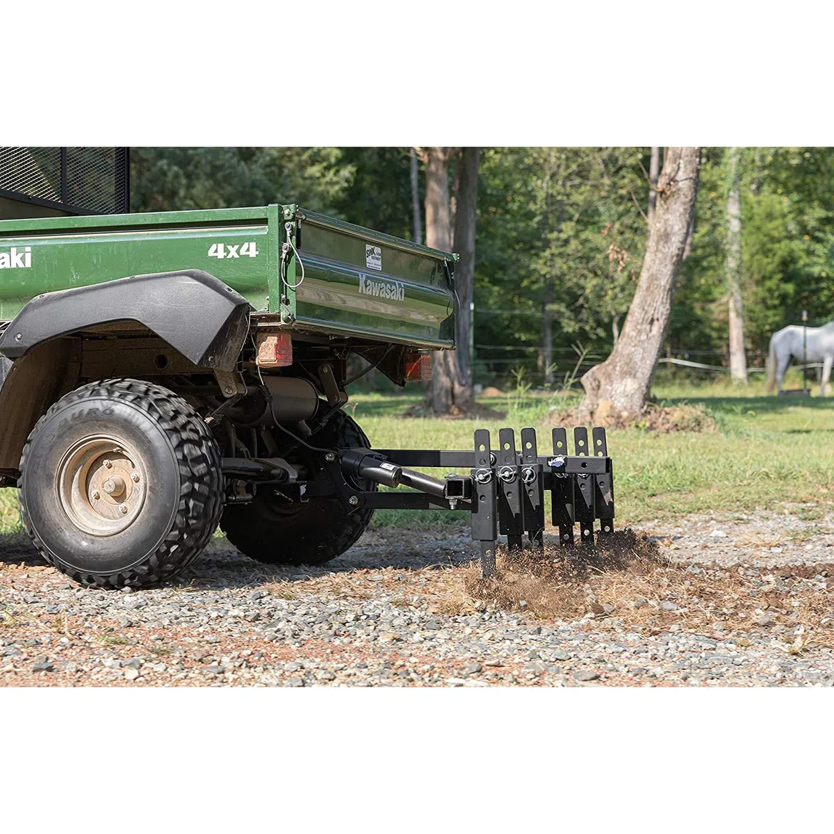 Camco 66003 narzędzie do pługa dłutowego (czarny dzik ATV/UTV, rozbija twarde podłoże, niezależnie regulowane dłuta, ustanawia działkę spożywczą, utrzymywanie ziemi)