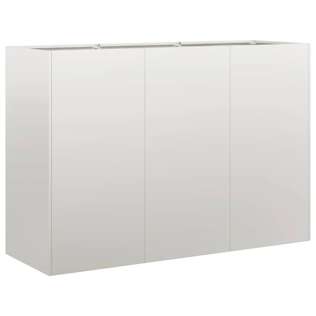Ogrodnik ze stali nierdzewnej 120 x 40 x 80 cm | Duża pojemność, otwarte dno, drenaż, wsporniki wewnętrzne, do roślin warzywnych kwiatów na zewnątrz