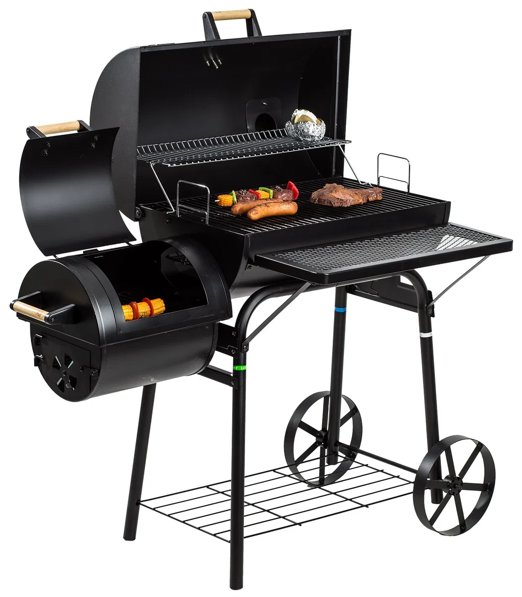 El Fuego Dakota czarny grill węglowy/wędzarnia, 122 x 133 x 66 cm