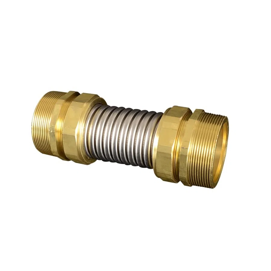 Adapter do węża ogrodowego DN35 40 50 6 BSP miedziany gwint zewnętrzny ze stali nierdzewnej 304 miech wentylator cewka centralna klimatyzacja wąż wlotowy wody (kolor: DN40 l 1-1l2, długość: 300 mm)