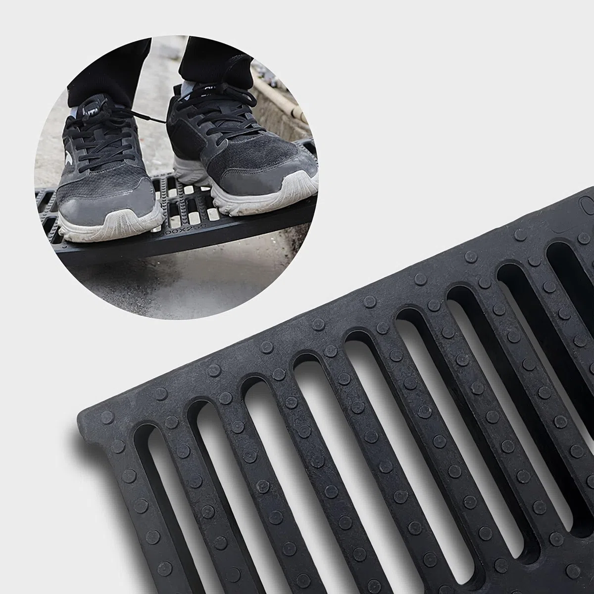 Plastikowa kratka kanalizacyjna - konfigurowalne osłony odpływowe na zewnątrz prostokątne kratki kanalizacyjne na podwórko ogrodowe i patio (500 x 300 x 30 mm) - wszechstronne rozwiązanie drenażowe o