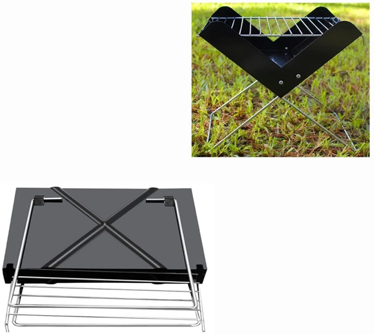 Grill Węglowy Grill Węglowy Wztałcie Składanego Grilla Ogrodowego Przenośny Piec Węglowy