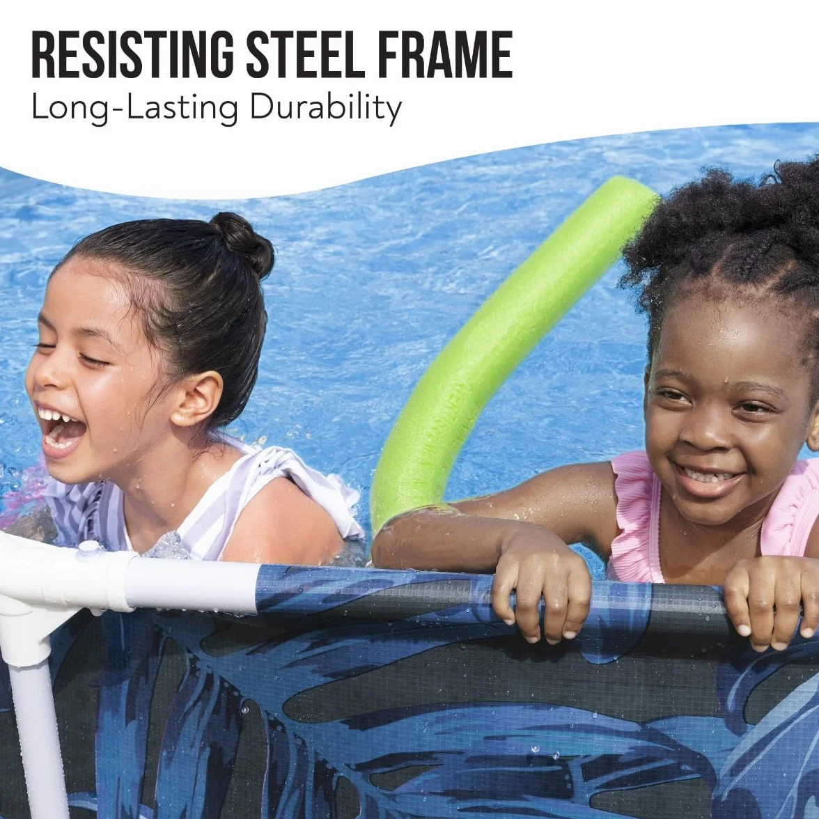 Bestway | Okrągły basen naziemny Steel Pro, rodzinny basen ogrodowy, 3,05 m x 66 cm