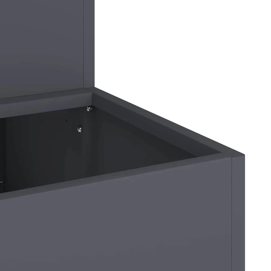 vidaXL Doniczka ogrodowa Antracyt 100 x 60 x 45 cm Stal zimnogięta | Zrobiona z plastiku odpornego na UV, więc posłuży ci długi czas, Pomaga roślinom lepiej się rozwijać, Prosty design,