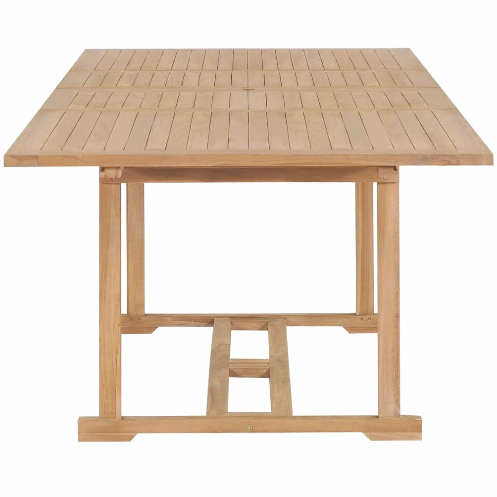 vidaXL Rozkładany stół ogrodowy lite drewno tekowe 180-280x100x75 cm