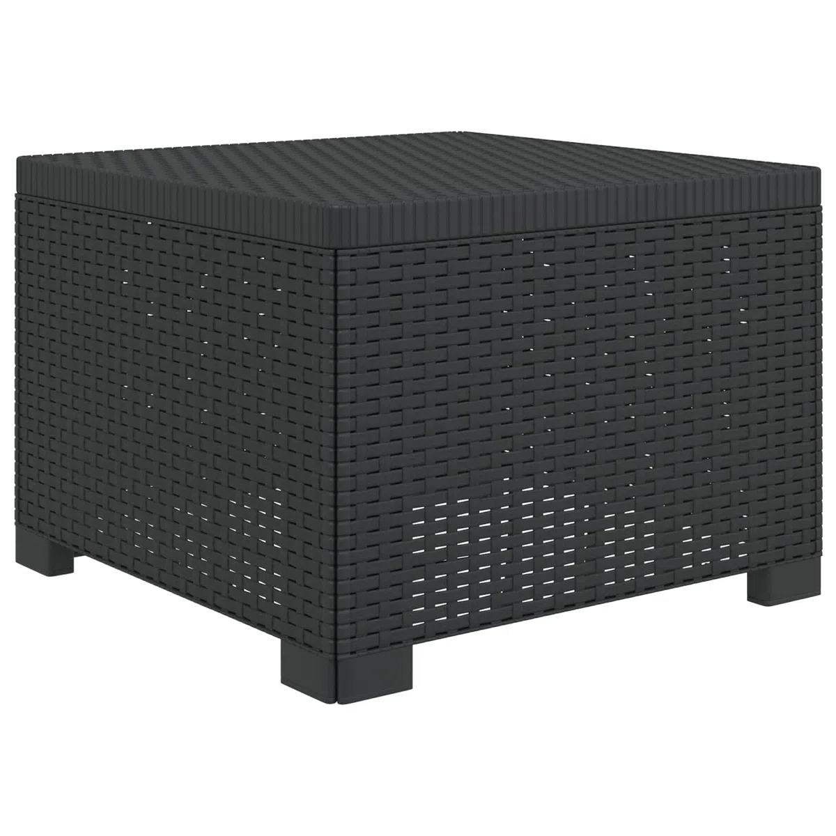 Hothingwell 5-osobowa sofa ogrodowa Polipropylen Antracyt | Modne oparcie Poly Rattan, odporne na warunki atmosferyczne, łatwa pielęgnacja, na balkon taras