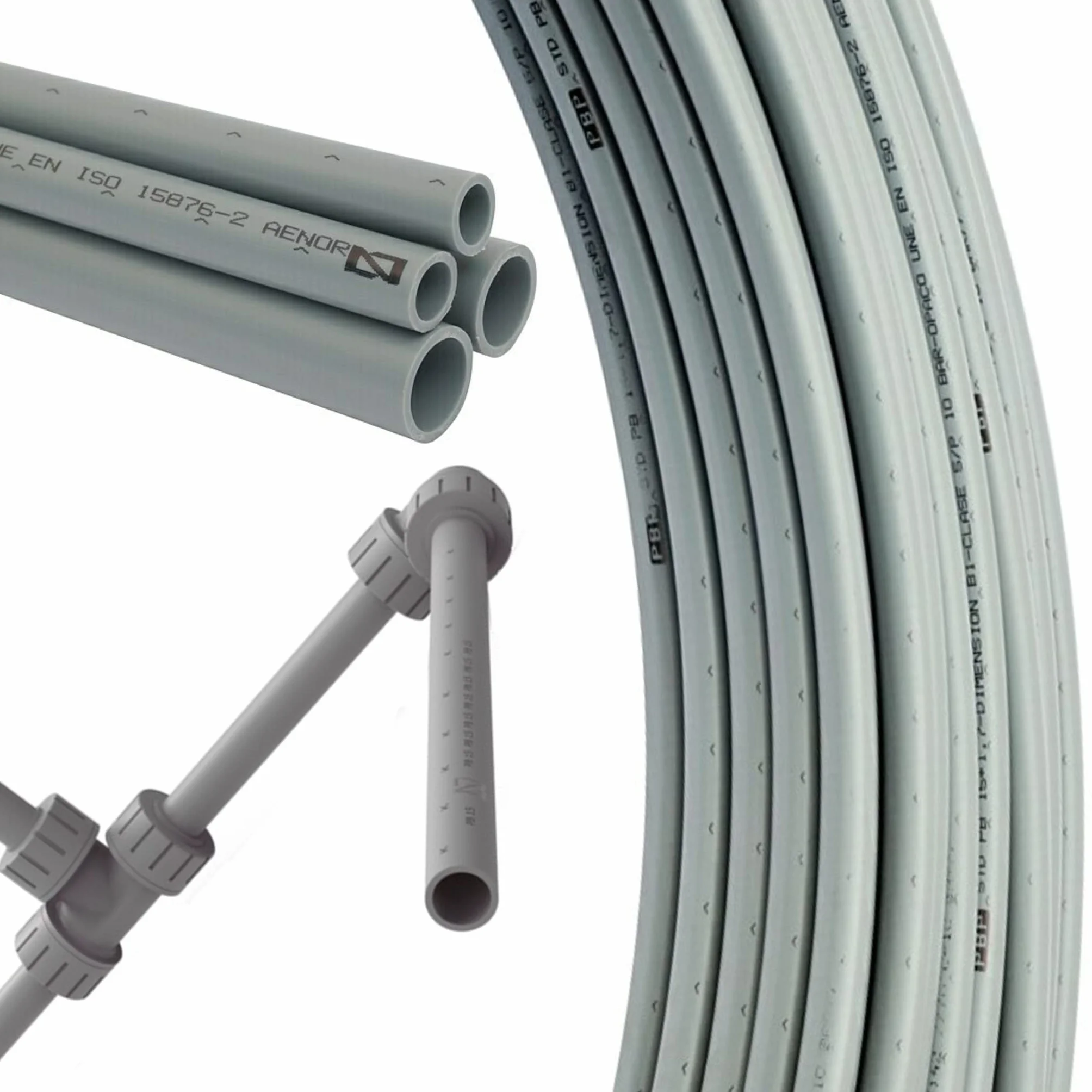 Bricoloco Szara elastyczna falista rura PVC do wewnętrznych lub zewnętrznych instalacji rurowych hydraulicznych, ogrodowych, basenów. Różne wymiary i długości (20 mm, 5 metrów)