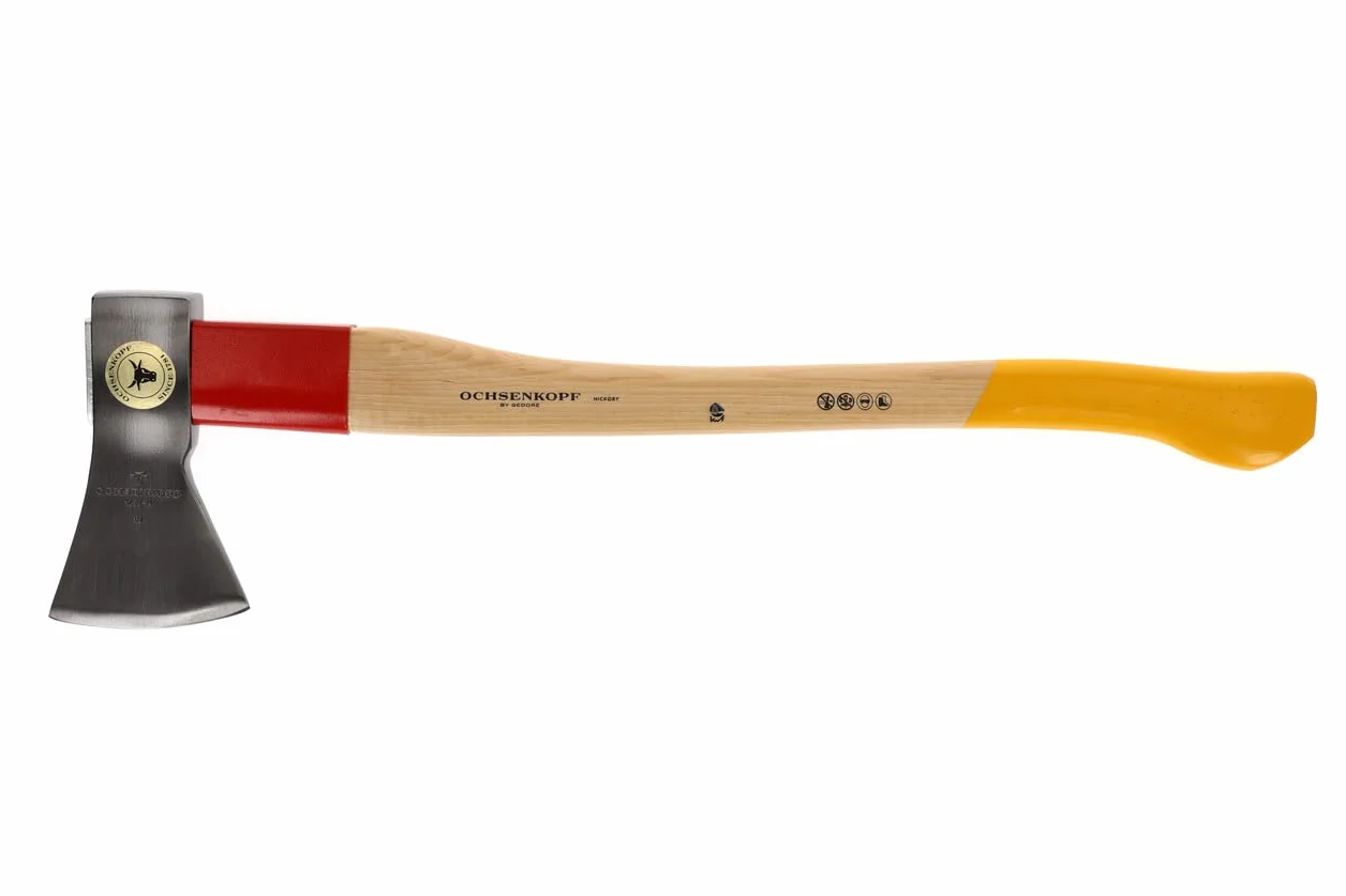 OCHSENKOPF OX 620 H-1257 uniwersalny złoty topór Rotband-PLUS, drewniany uchwyt hikory, polerowane ostrze 120 mm, długość 700 mm