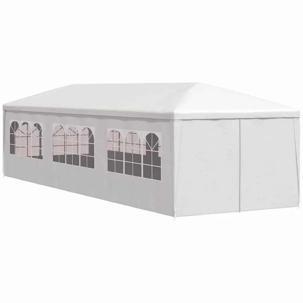 Namiot imprezowy, 3 x 9 m, biały, odporny na promieniowanie UV i wodę, stalowa rama, do ogrodu, na taras, imprezy plenerowe