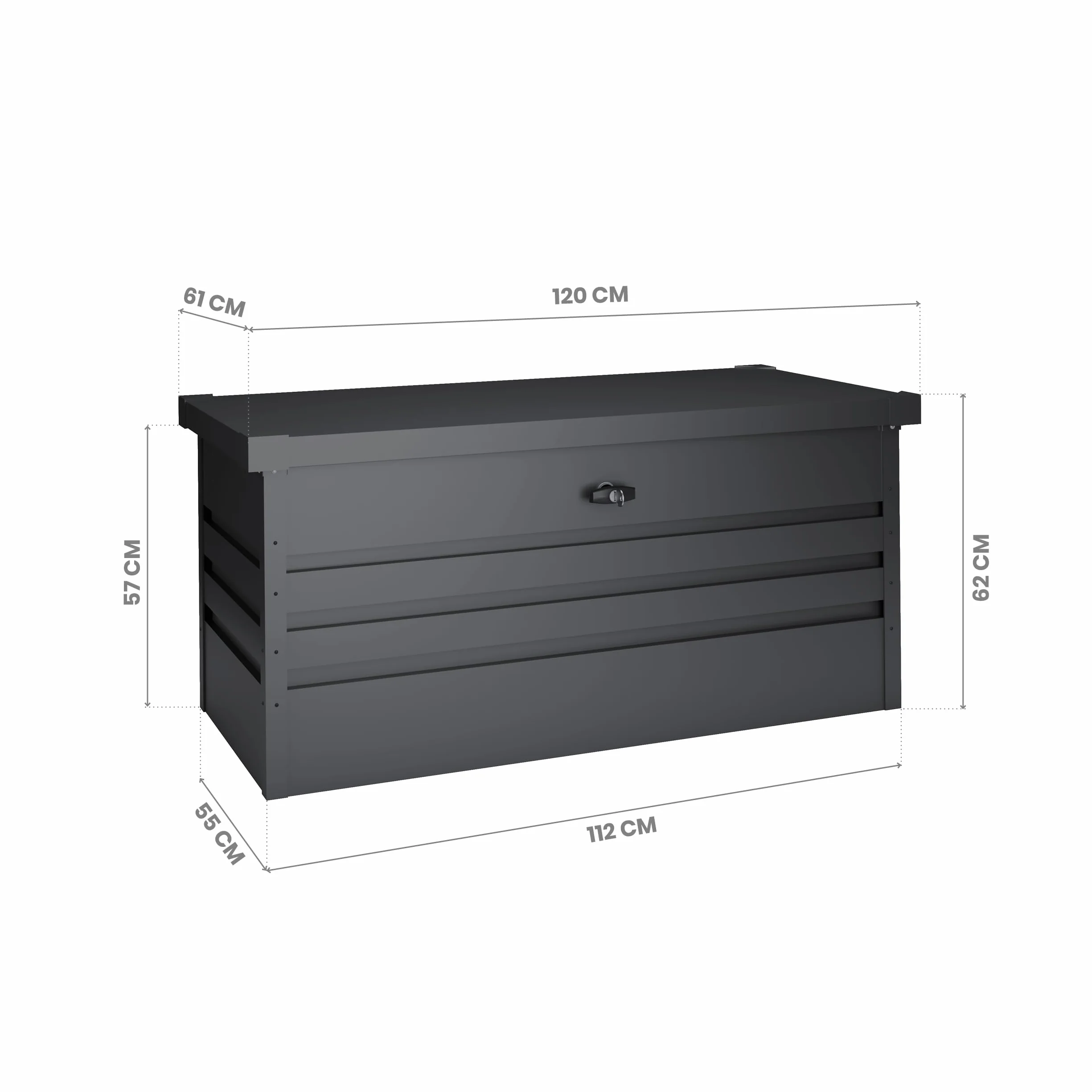 Okoru Hoggar Skrzynia do przechowywania na zewnątrz 450 l 120 x 61 x 62 cm