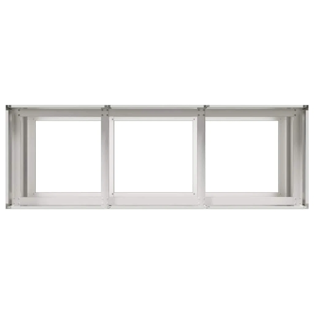 Ogrodnik ze stali nierdzewnej 120 x 40 x 80 cm | Duża pojemność, otwarte dno, drenaż, wsporniki wewnętrzne, do roślin warzywnych kwiatów na zewnątrz