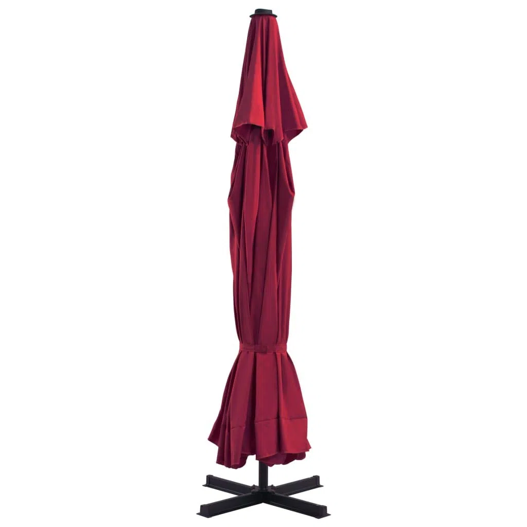 ShGaxin Parasol De Jardin parasol przeciwsłoneczny ze stojakiem na parasol, akcesoria balkonowe, gadżety balkonowe, na zewnątrz, kolor czerwony