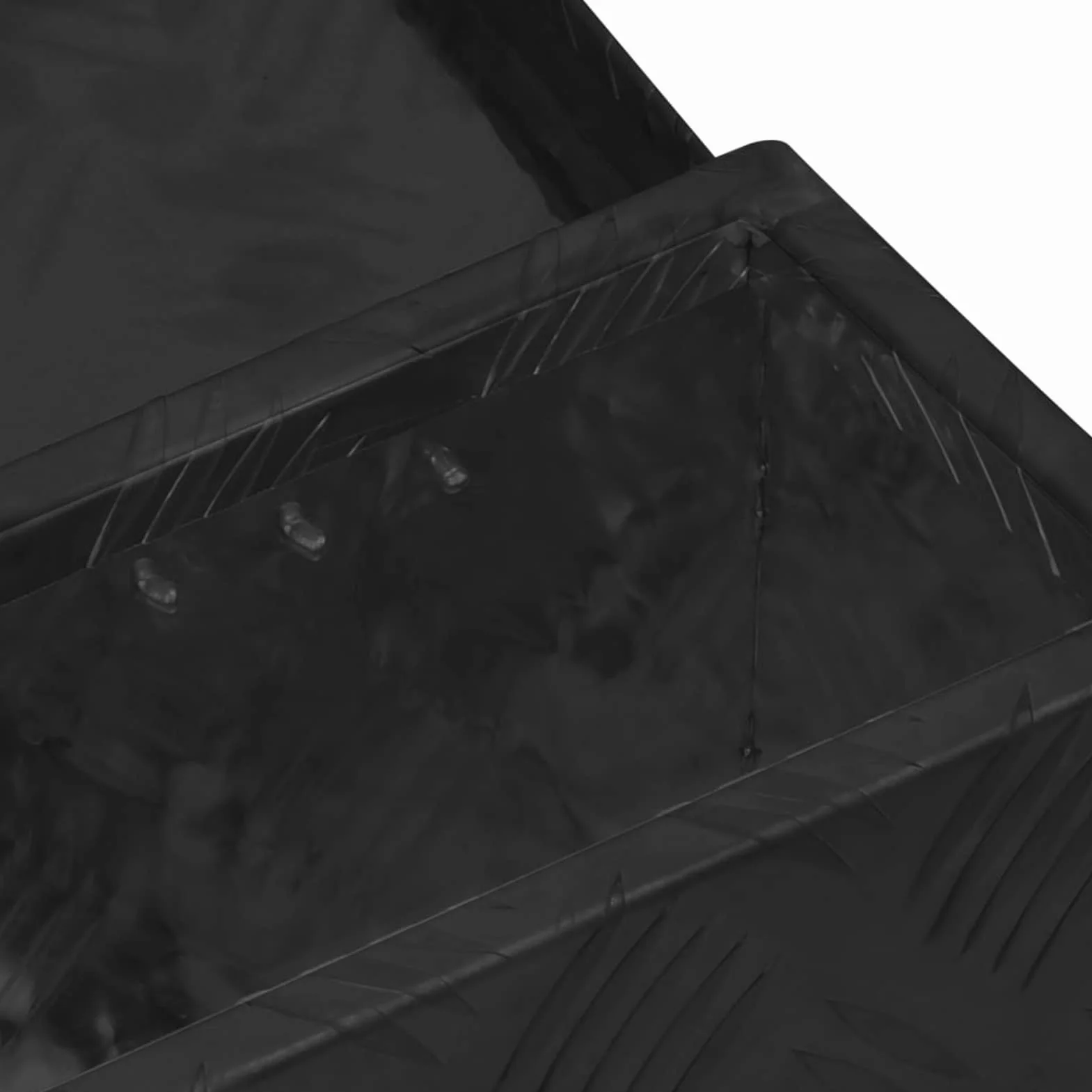 Homgoday Domowe czarne pudełko do przechowywania 50 x 15 x 20,5 cm Aluminiowe skrzynie i kufry zewnętrzne, pojemnik na narzędzia ogrodowe, pufa zewnętrzna, skrzynia zewnętrzna