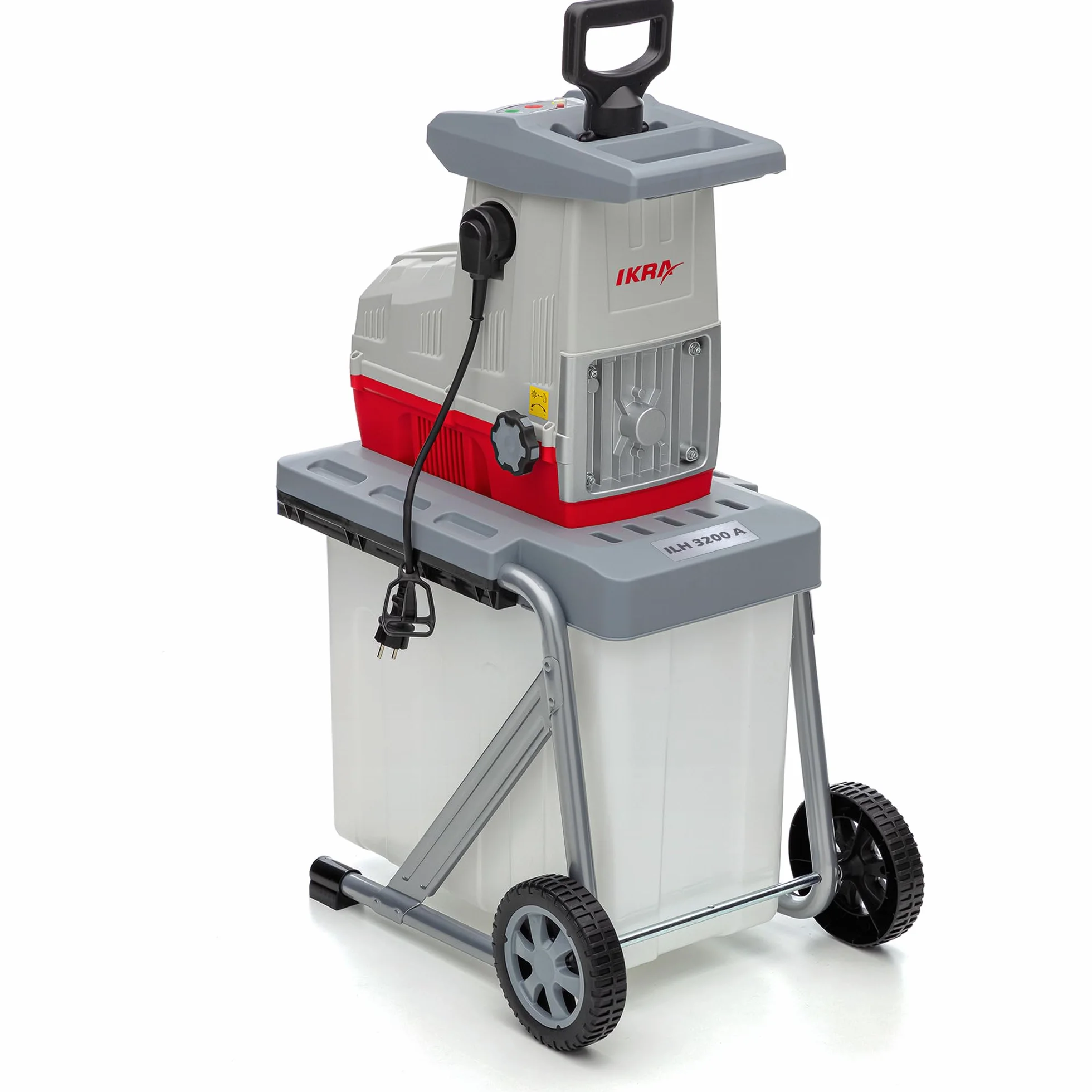IKRA rozdrabniarka elektryczna ILH 3200 A – cicha, wytrzymała, niewymagająca konserwacji, moc 3200 W, grubość gałęzi do 44 mm