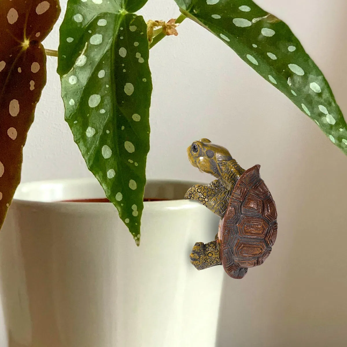 Wieszak na Doniczke w Ksztalcie Zólwia, Zywica Wieszak na Doniczke w Ksztalcie Zólwia Urocze Wiszacy Wieszak na Doniczke w Ksztalcie Zólwia Ozdoby Ogrodowe Wazon Terrarium Dekoracje