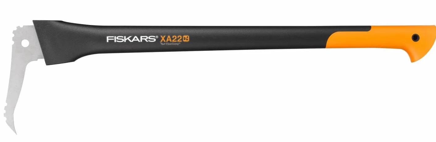 Fiskars Saper ręczny do obróbki drewna, długość: 78,5 cm, ostrze z hartowanej stali/rękojeść z tworzywa sztucznego wzmocnionego włóknem szklanym, osłona ochronna w zestawie, czarny/pomarańczowy, Wood