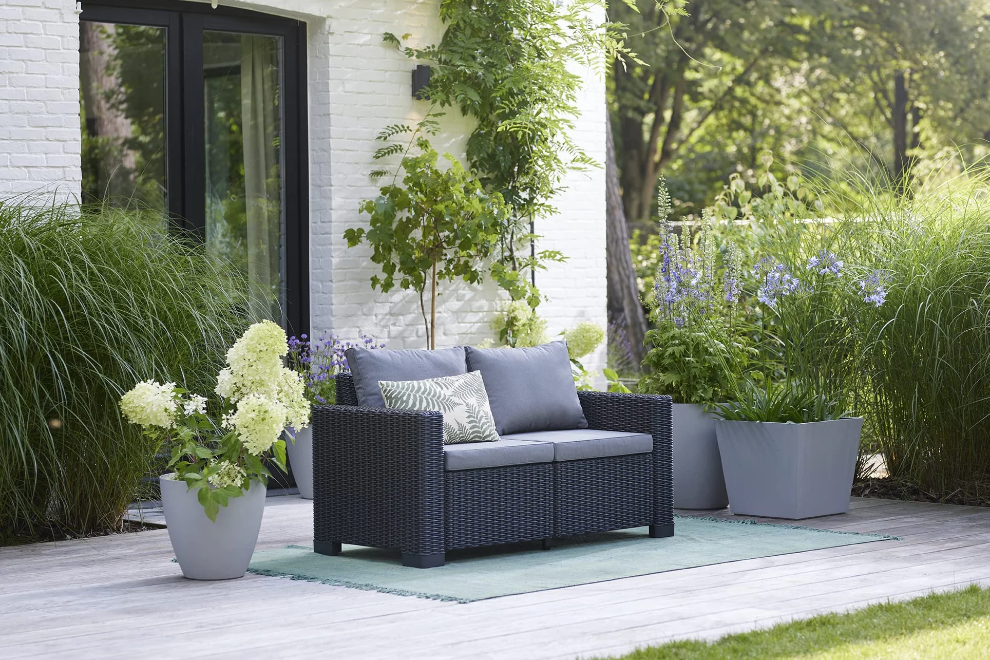 Allibert California Sofa Ogrodowa Panama Cool Grey 141 x 68 x 72 cm