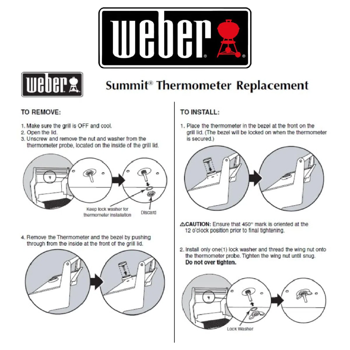 Weber # 60393 Genesia/Termometr szczytowy bez zakładki