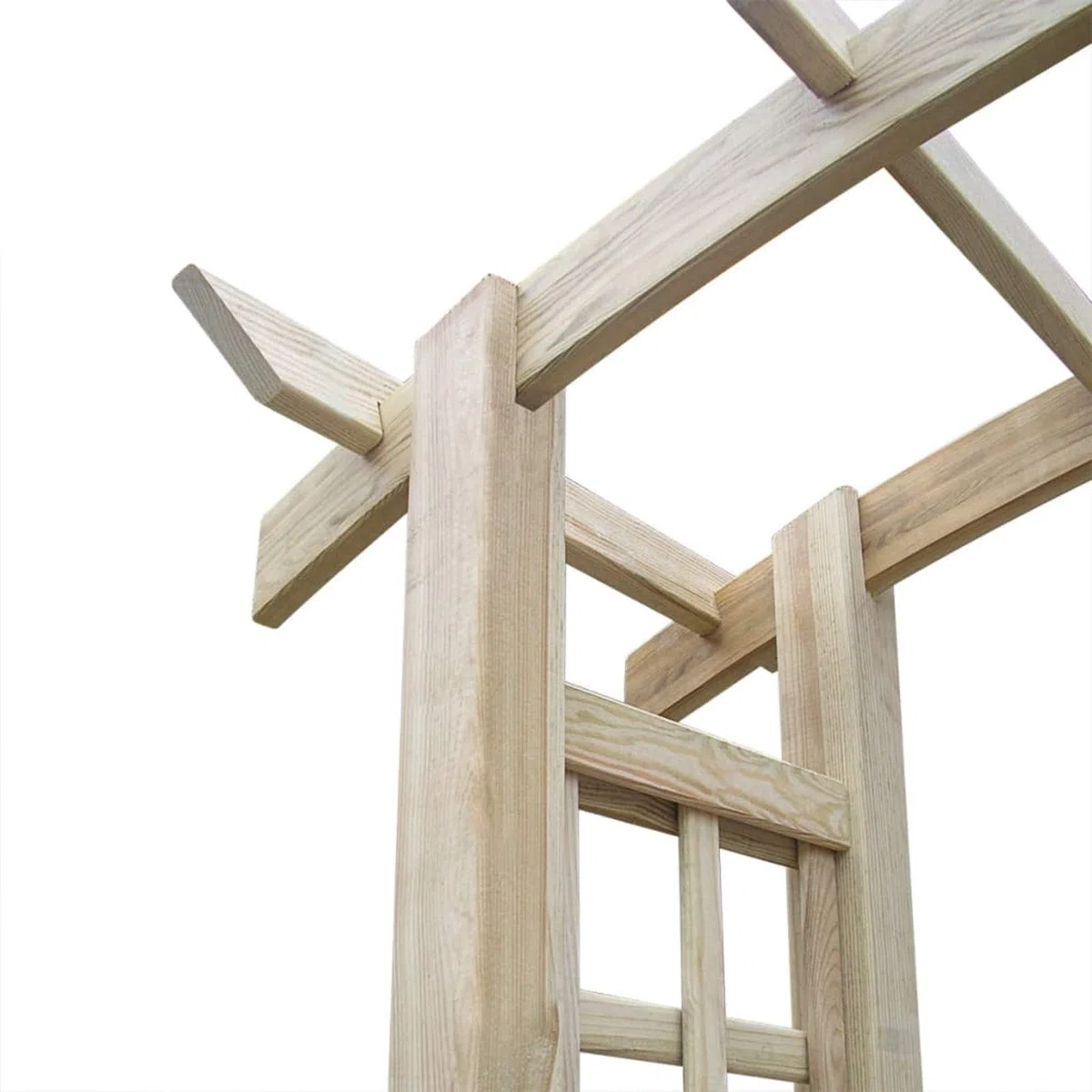Drewniany łuk ogrodowy, pergola, krata, 150 x 50 x 220 cm, idealna do roślin pnących