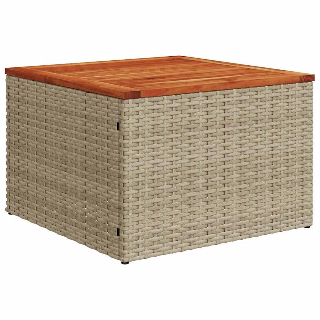 7-częściowy zestaw mebli ogrodowych, beżowy i biały, rattan PE, stal malowana proszkowo, modułowa konstrukcja, odporna na promieniowanie UV, na taras, balkon, do użytku na zewnątrz