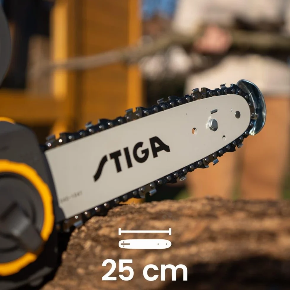 STIGA Akumulatorowa piła łańcuchowa CS 100e Kit, ostrze 25 cm, akumulator 20 V (4 Ah)