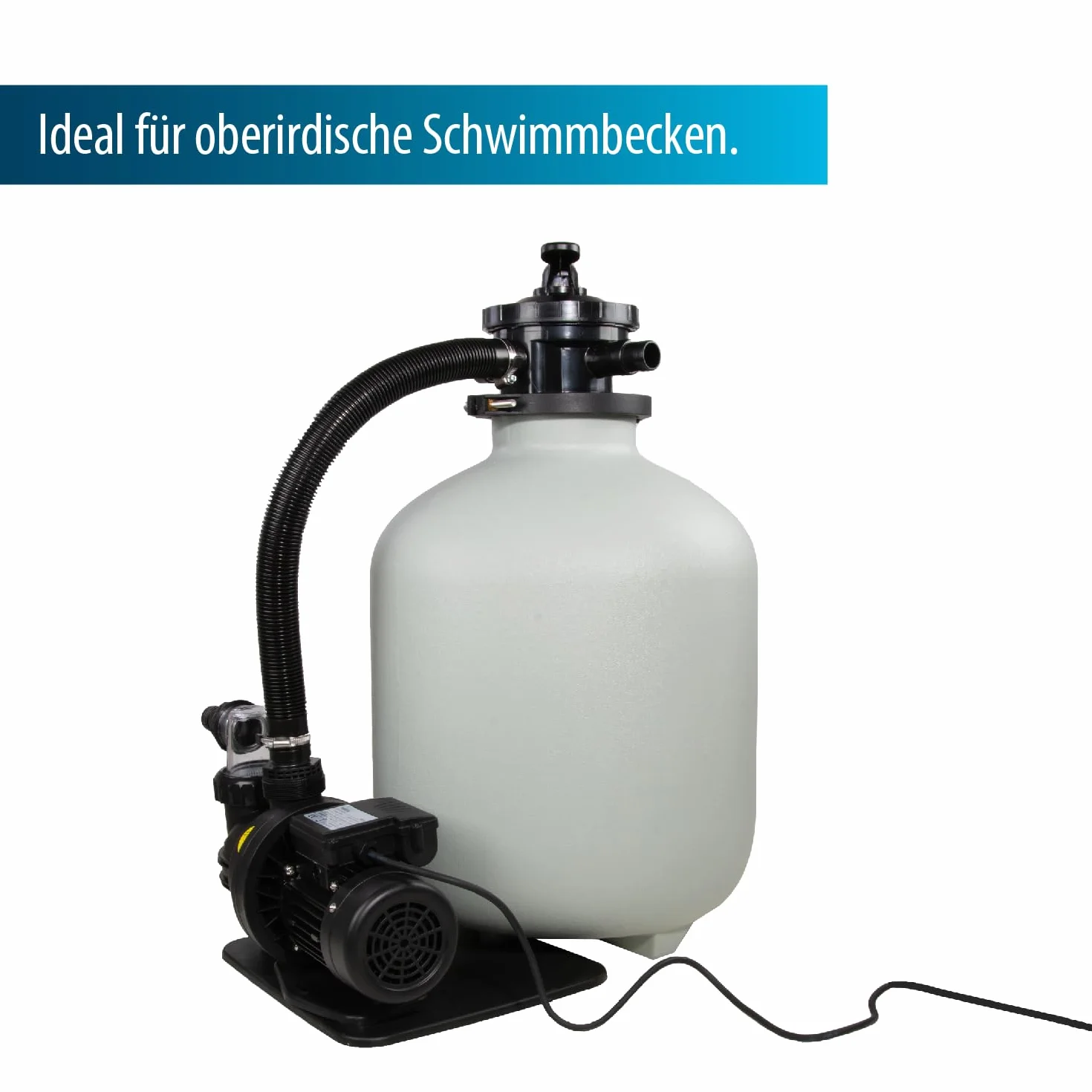 AquaForte Zestaw filtrów piaskowych SQ460-Super do basenu, 60 m³, pompa 10 m³/h, 550 W