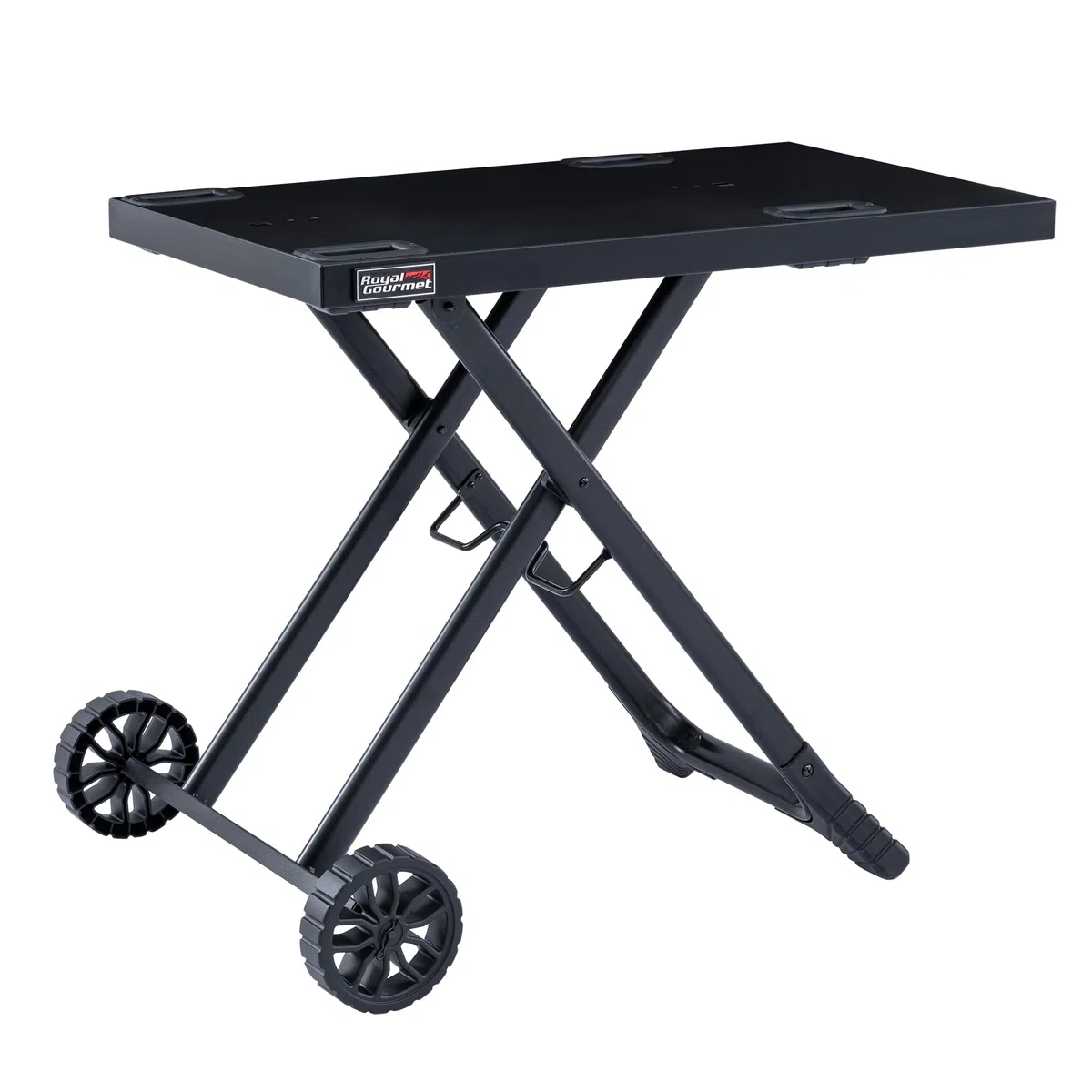 Royal Gourmet GT2201C-E przenośny składany wózek grillowy, składany wózek na deskę z 2 hakami do serii GT2005-F, odpowiedni na kemping, blat stołu 79 x 46,8 cm