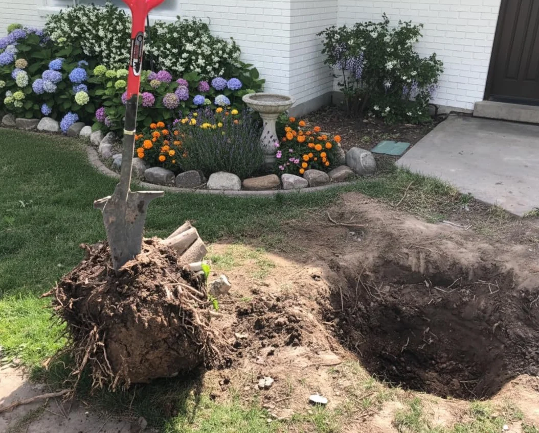 Root Slayer Radius łopatka ogrodowa, nagroda 2017 Green Thumb Award za najbardziej innowacyjne narzędzie ogrodowe, czerwona