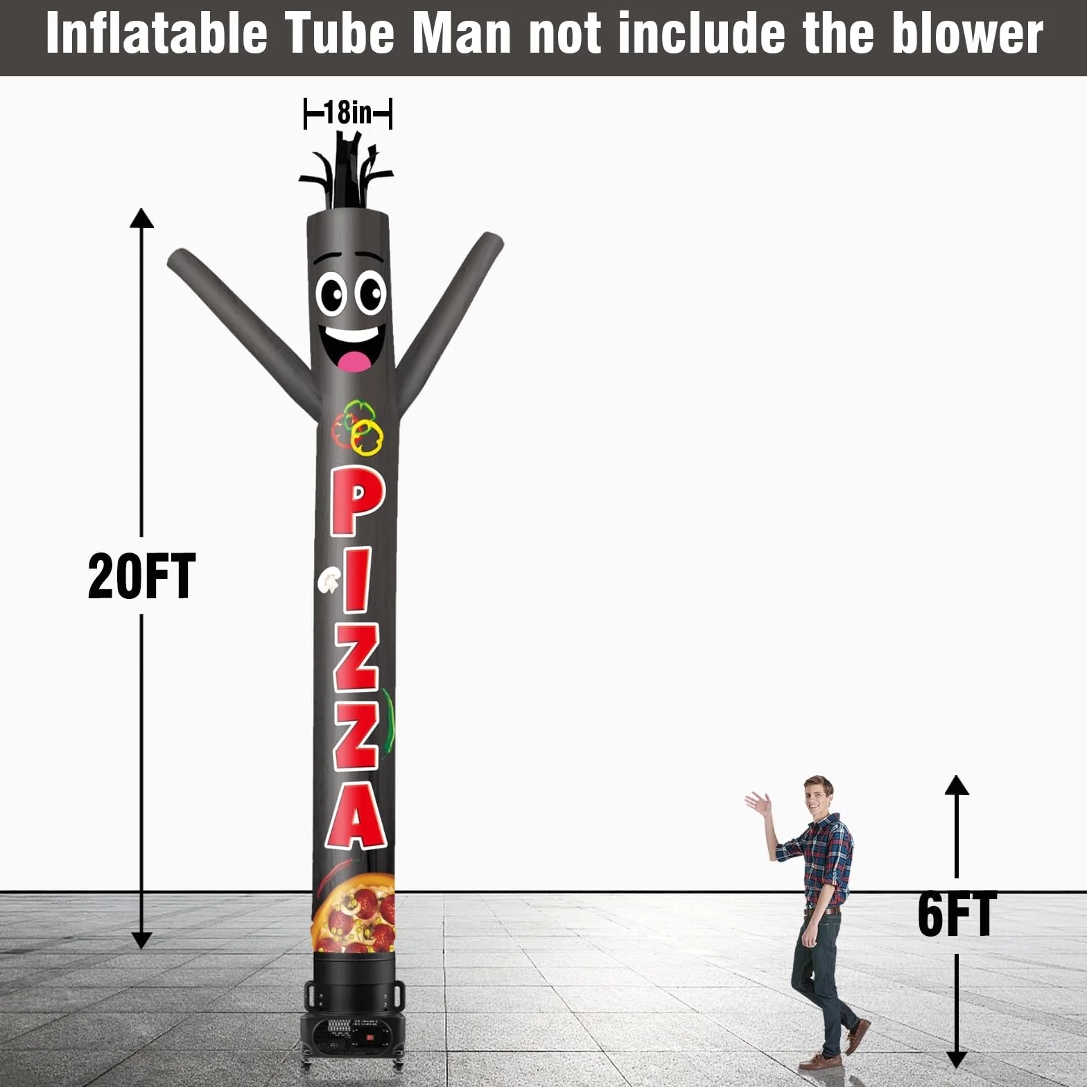 Nadmuchiwana rurka do pizzy 20FT 45 cm dekoracja zewnętrzna