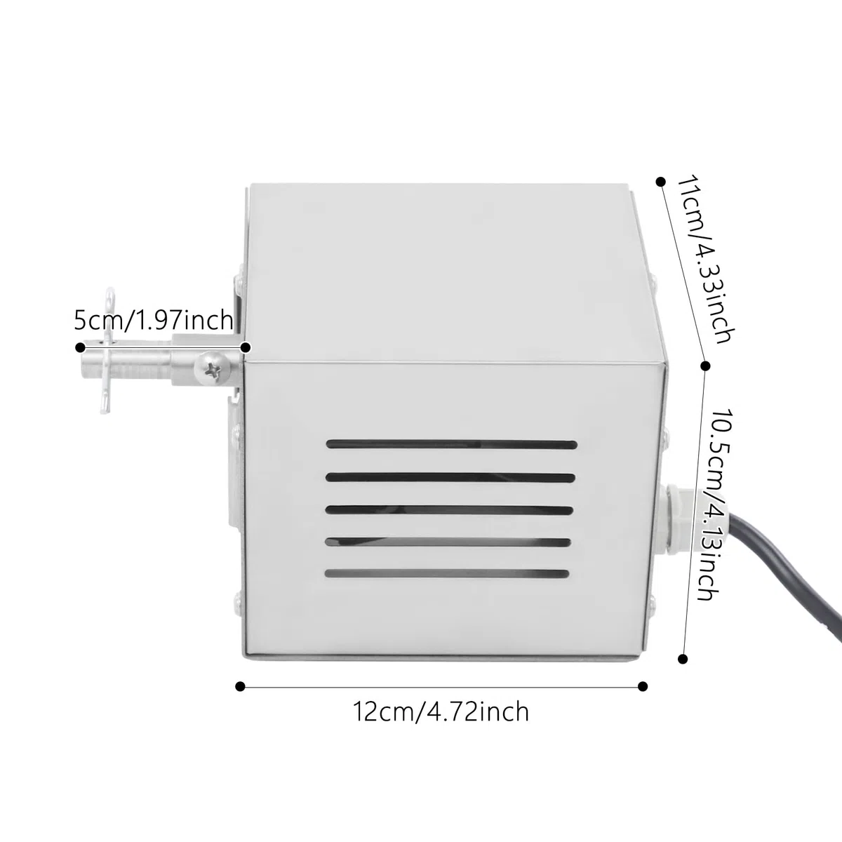 Silnik do rożna do grilla ze stali nierdzewnej, 25 W, elektryczny silnik obrotowy do grilla BBQ, do kurczaka, ryb, kukurydzy, na kemping, do gospodarstwa domowego, grilla