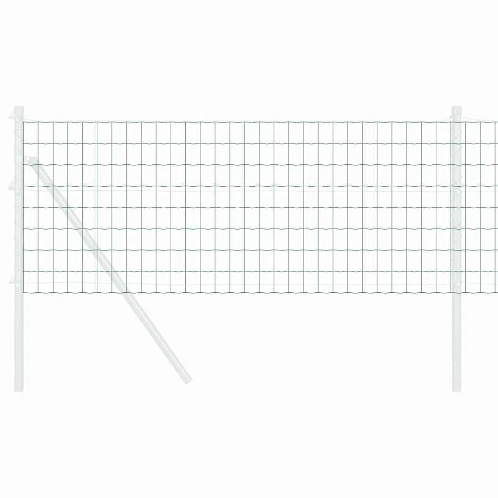 Ogrodzenie euro, zielone 0,8 x 10 m, żelazo powlekane PCW, wytrzymałe ogrodzenie ogrodowe do użytku na zewnątrz, trwała bariera dla zwierząt, łatwy montaż do ogrodu, na podwórko i taras